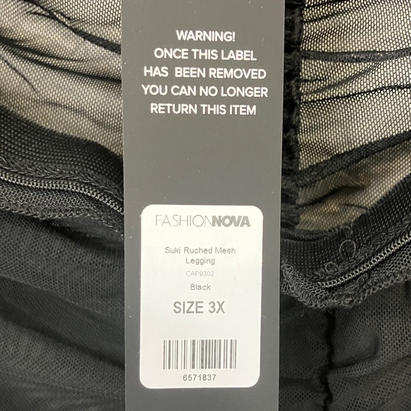 NWT Fashion Nova Sheer Rusched Leggings - Picture 5 of 10